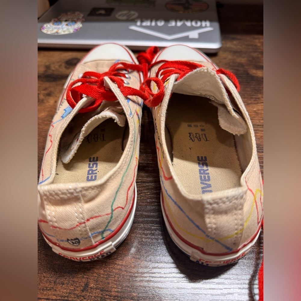 Converse tan map low sneakers size 7 - Picture 4 of 13